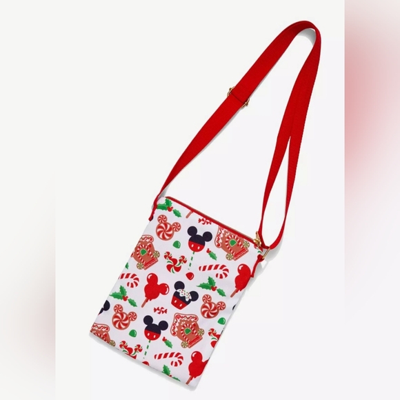 LOUNGEFLY Disney Mickey Mouse  Holiday Treats Passport Crossbody Bag - Picture 5 of 7